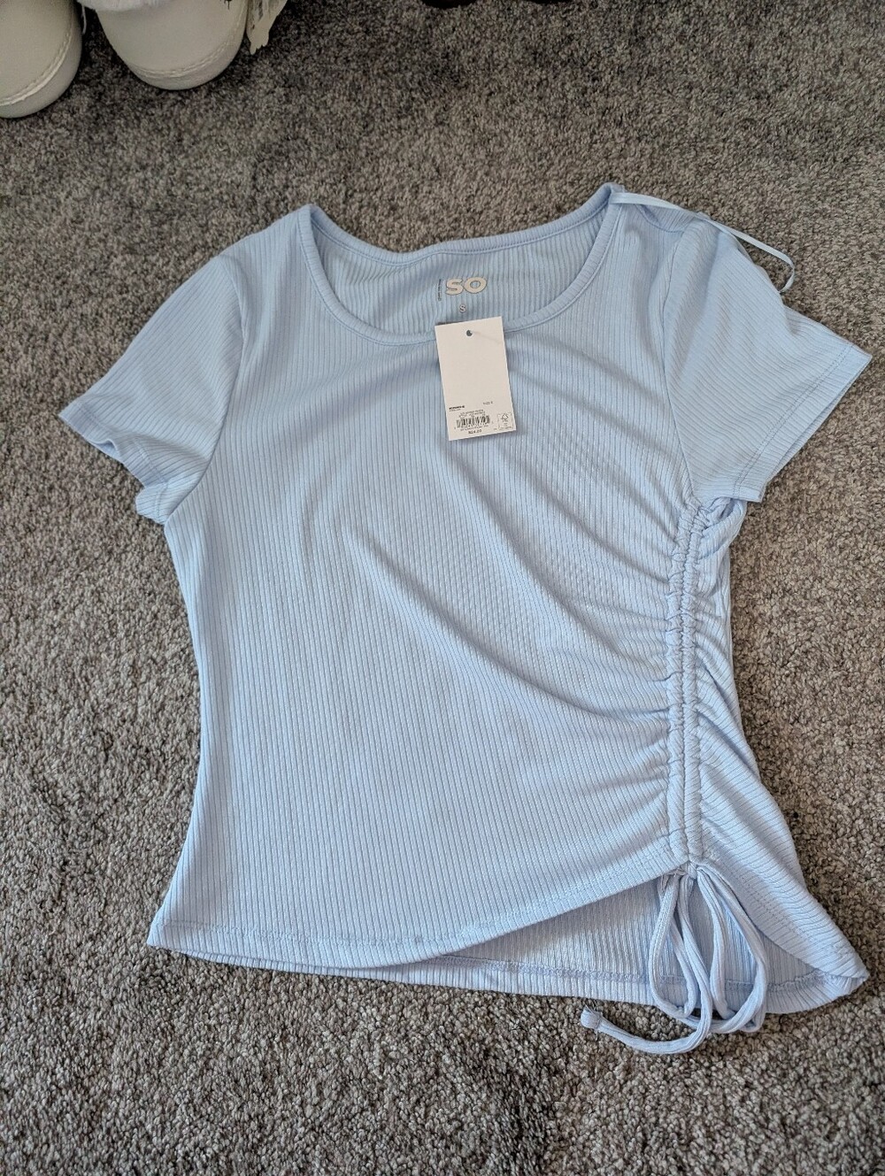 SO Cinch Front Tee NWT